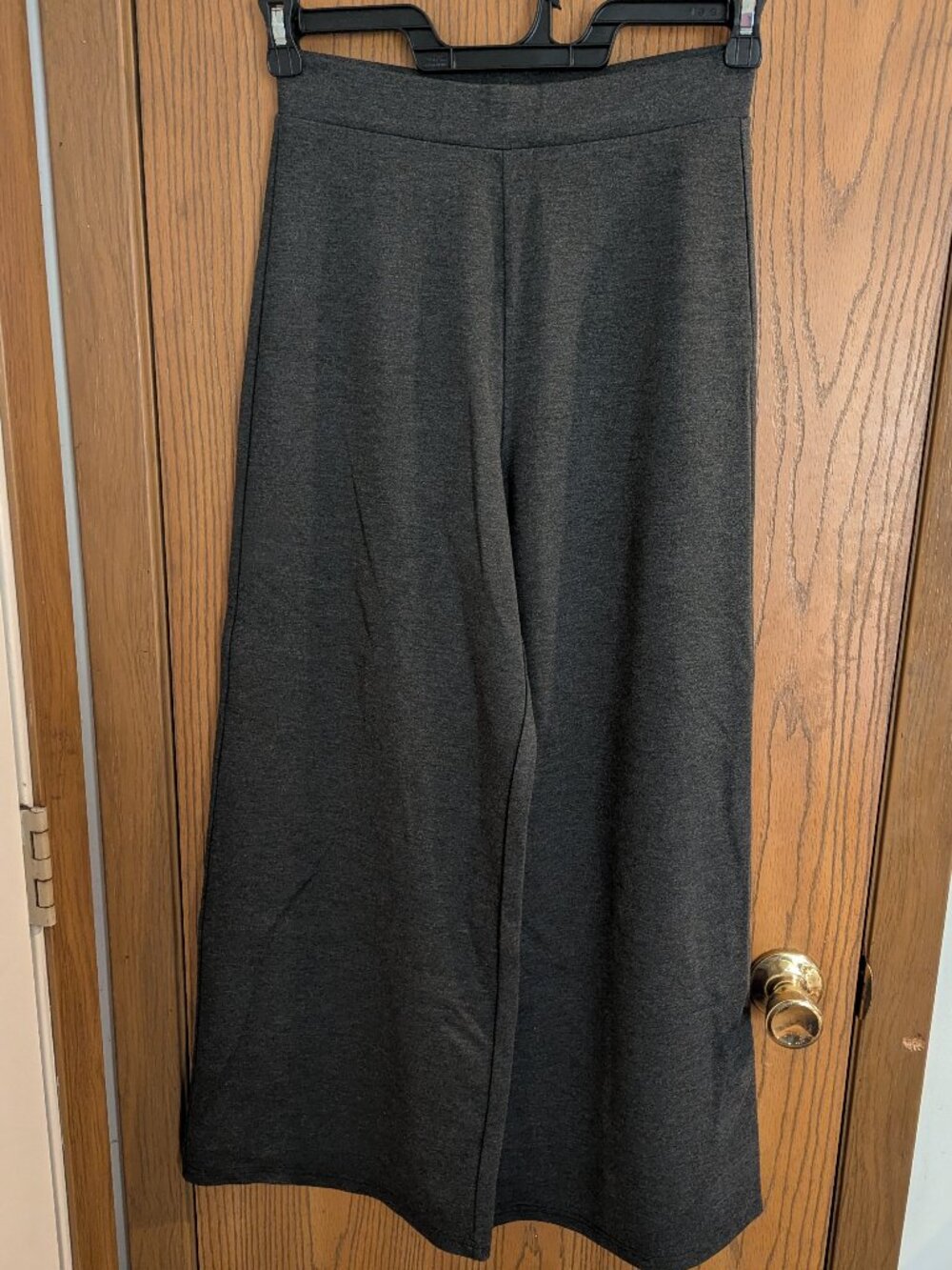 Patrizia Luca Wide Leg Stretch Heather Gray Pants Comfort Business Casual XS